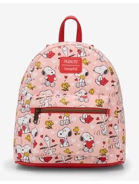 Loungefly Peanuts Snoopy & Woodstock Valentine's Day Mini Backpack NWT